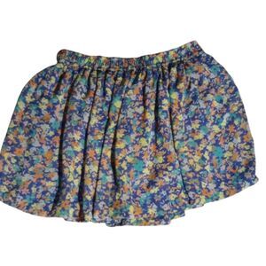Arizona Women's Size Medium Blue Floral Mini Skirt